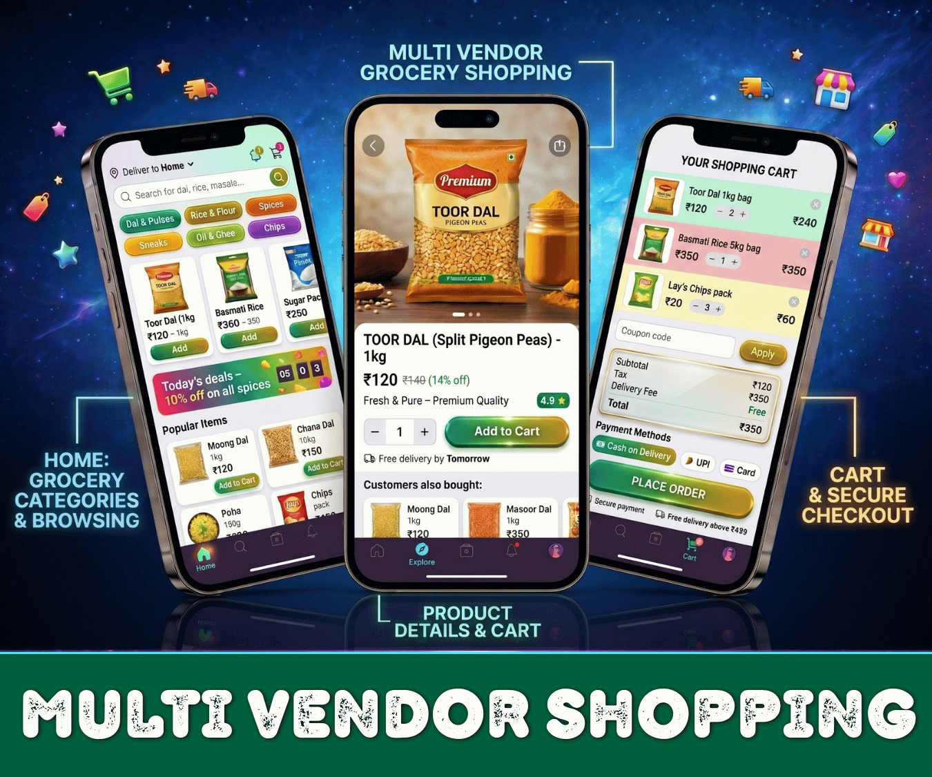 Multi-Store Food & Grocery App